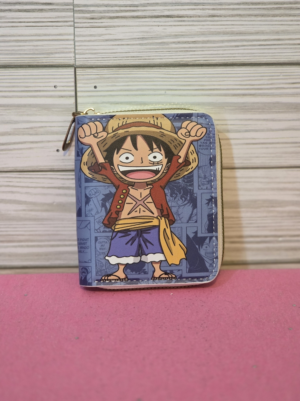 One Piece Monkey D. Luffy Multicolor Zip-Around Wallet Anime & Manga